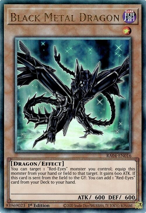 Image for Black Metal Dragon (PUR) (Quarter Century Stampede) (RA04-EN016) - YuGiOh