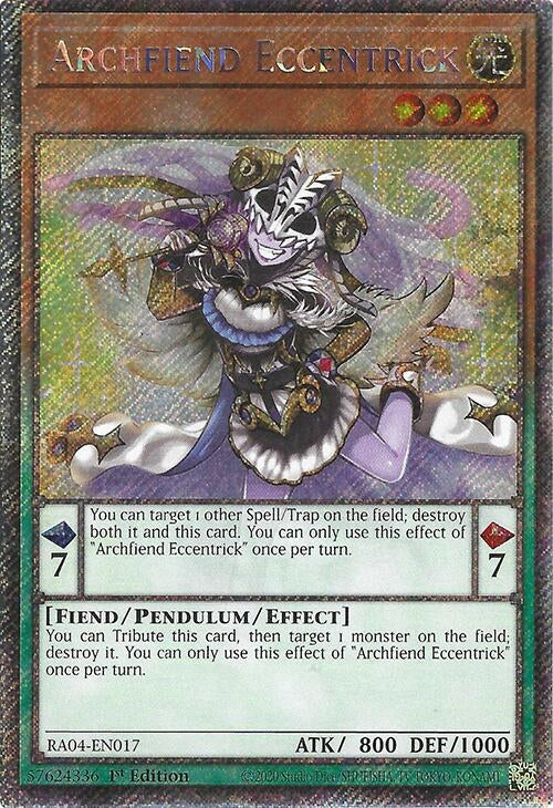 Image for Archfiend Eccentrick (Platinum Secret Rare) (Quarter Century Stampede) (RA04-EN017) - YuGiOh