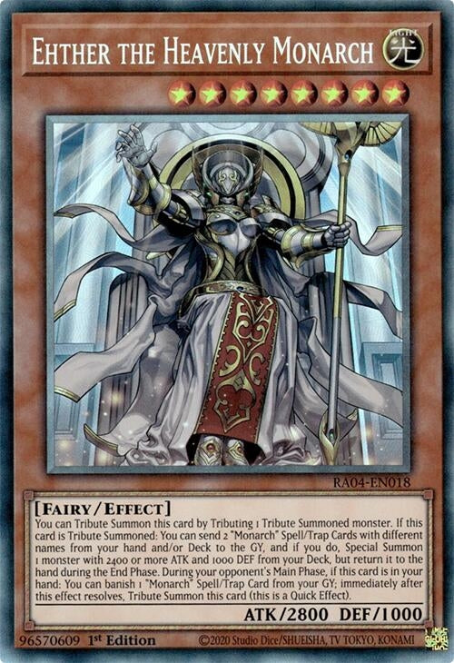 Image for Ehther the Heavenly Monarch (PCR) (Quarter Century Stampede) (RA04-EN018) - YuGiOh
