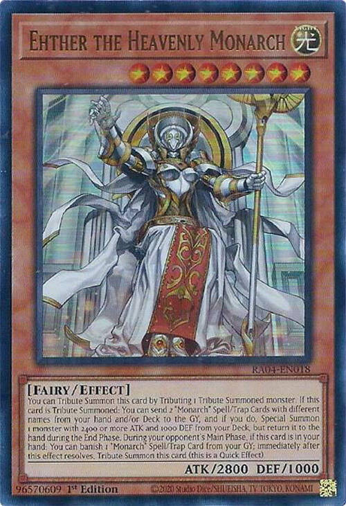 Image for Ehther the Heavenly Monarch (UR) (Quarter Century Stampede) (RA04-EN018) - YuGiOh