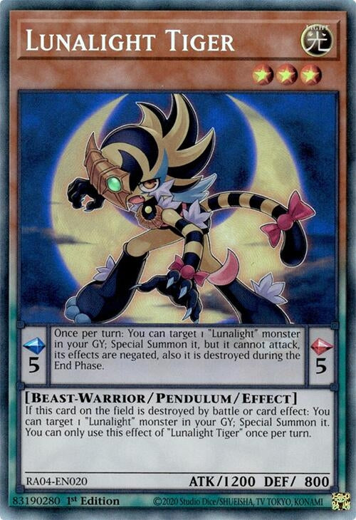 Image for Lunalight Tiger (PCR) (Quarter Century Stampede) (RA04-EN020) - YuGiOh