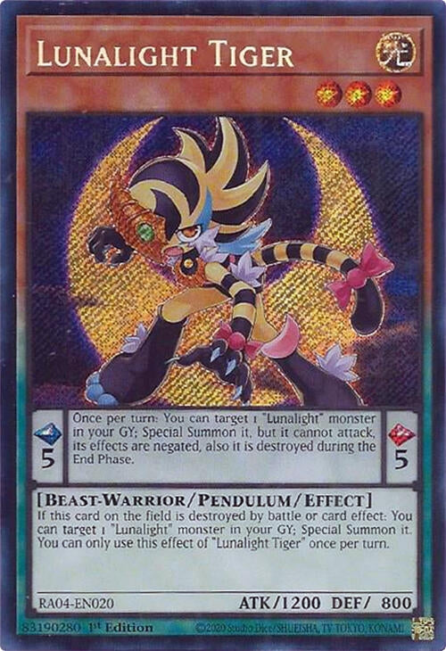 Image for Lunalight Tiger (Secret Rare) (Quarter Century Stampede) (RA04-EN020) - YuGiOh