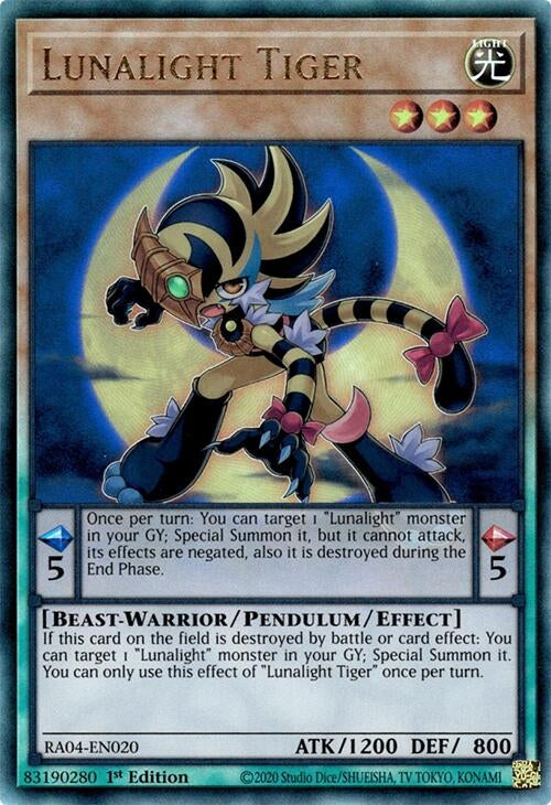 Image for Lunalight Tiger (PUR) (Quarter Century Stampede) (RA04-EN020) - YuGiOh