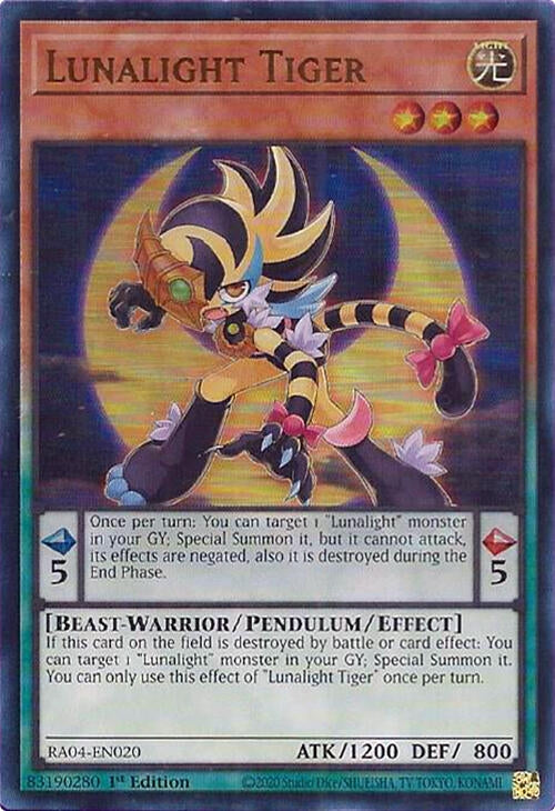 Image for Lunalight Tiger (UR) (Quarter Century Stampede) (RA04-EN020) - YuGiOh