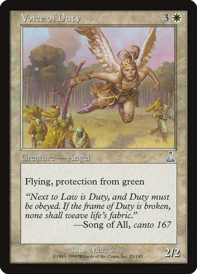 Image for Voice of Duty (Urza's Destiny) (23) - Magic: The Gathering