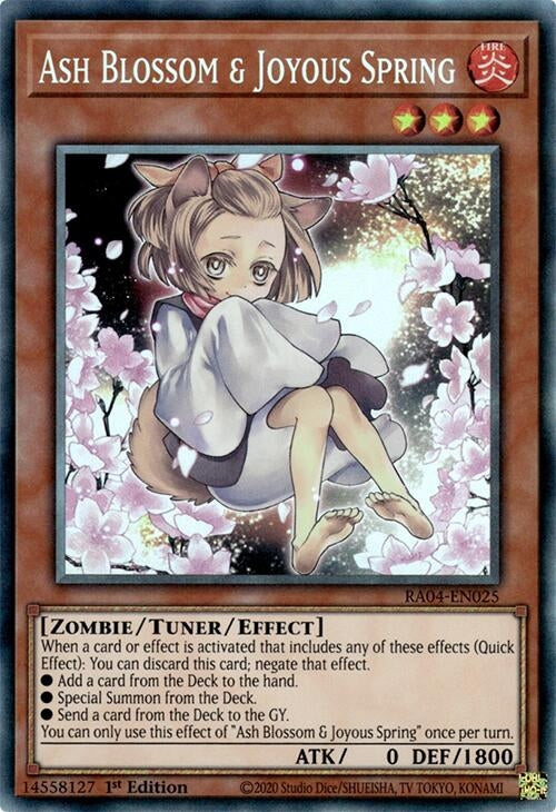Image for Ash Blossom & Joyous Spring (Alternate Art) (PCR) (Quarter Century Stampede) (RA04-EN025) - YuGiOh