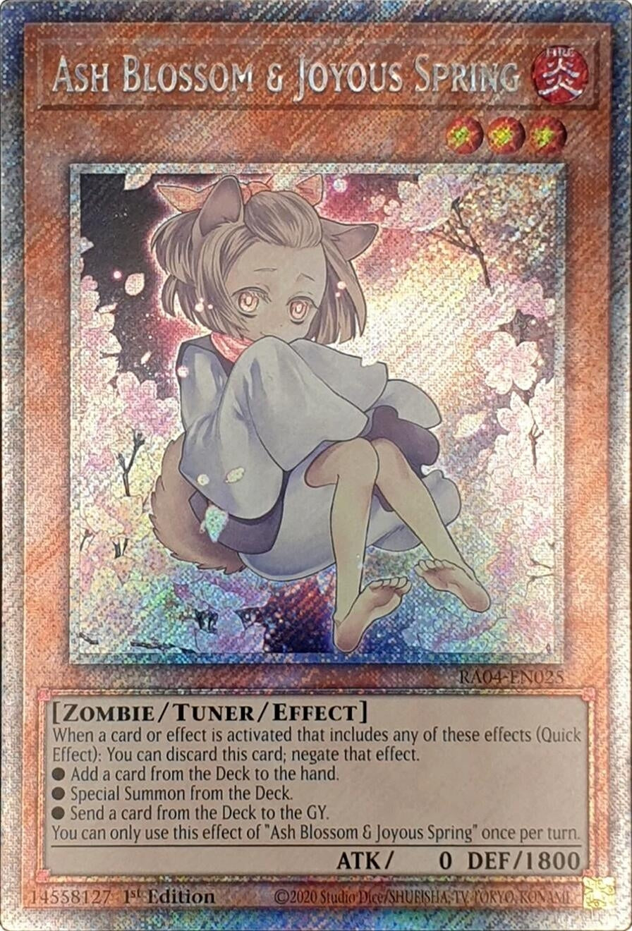 Image for Ash Blossom & Joyous Spring (Alternate Art) (Platinum Secret Rare) (Quarter Century Stampede) (RA04-EN025) - YuGiOh
