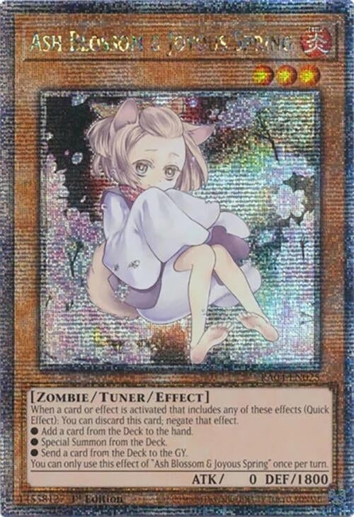 Image for Ash Blossom & Joyous Spring (Alternate Art) (Quarter Century Secret Rare) (Quarter Century Stampede) (RA04-EN025) - YuGiOh