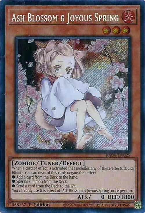 Image for Ash Blossom & Joyous Spring (Alternate Art) (Secret Rare) (Quarter Century Stampede) (RA04-EN025) - YuGiOh