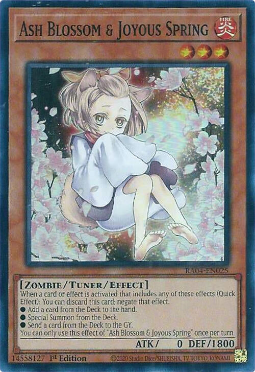 Image for Ash Blossom & Joyous Spring (Alternate Art) (Quarter Century Stampede) (RA04-EN025) - YuGiOh