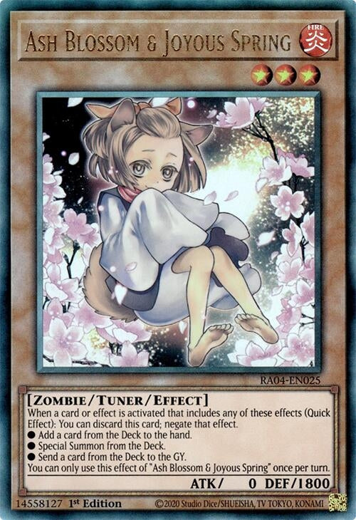 Image for Ash Blossom & Joyous Spring (Alternate Art) (PUR) (Quarter Century Stampede) (RA04-EN025) - YuGiOh