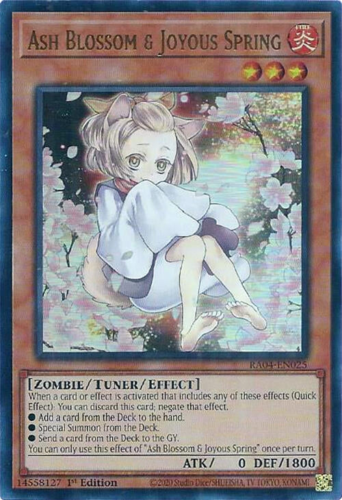 Image for Ash Blossom & Joyous Spring (Alternate Art) (UR) (Quarter Century Stampede) (RA04-EN025) - YuGiOh