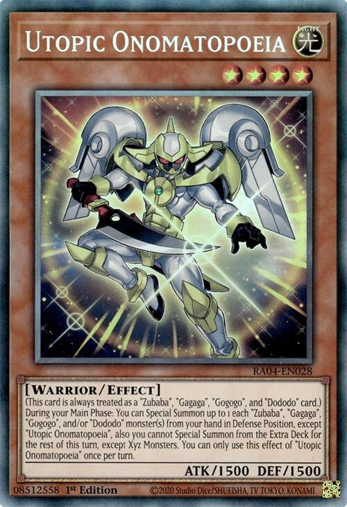 Image for Utopic Onomatopoeia (PCR) (Quarter Century Stampede) (RA04-EN028) - YuGiOh