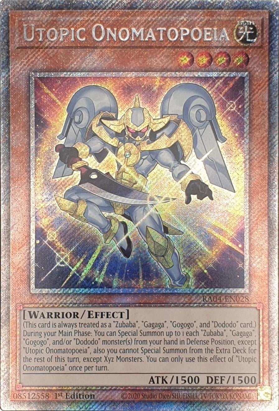 Image for Utopic Onomatopoeia (Platinum Secret Rare) (Quarter Century Stampede) (RA04-EN028) - YuGiOh
