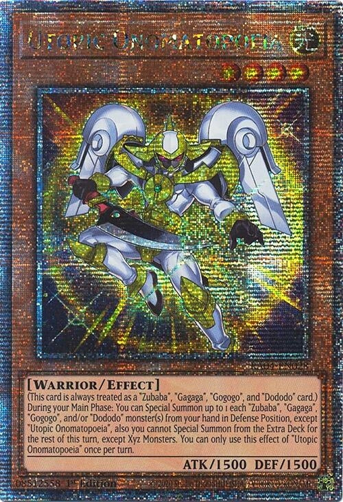Image for Utopic Onomatopoeia (Quarter Century Secret Rare) (Quarter Century Stampede) (RA04-EN028) - YuGiOh