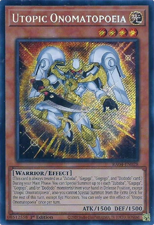 Image for Utopic Onomatopoeia (Secret Rare) (Quarter Century Stampede) (RA04-EN028) - YuGiOh