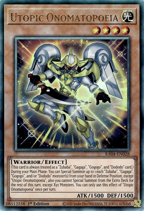 Image for Utopic Onomatopoeia (PUR) (Quarter Century Stampede) (RA04-EN028) - YuGiOh
