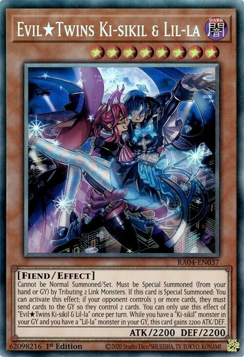 Image for EvilTwins Ki-sikil & Lil-la (PCR) (Quarter Century Stampede) (RA04-EN037) - YuGiOh