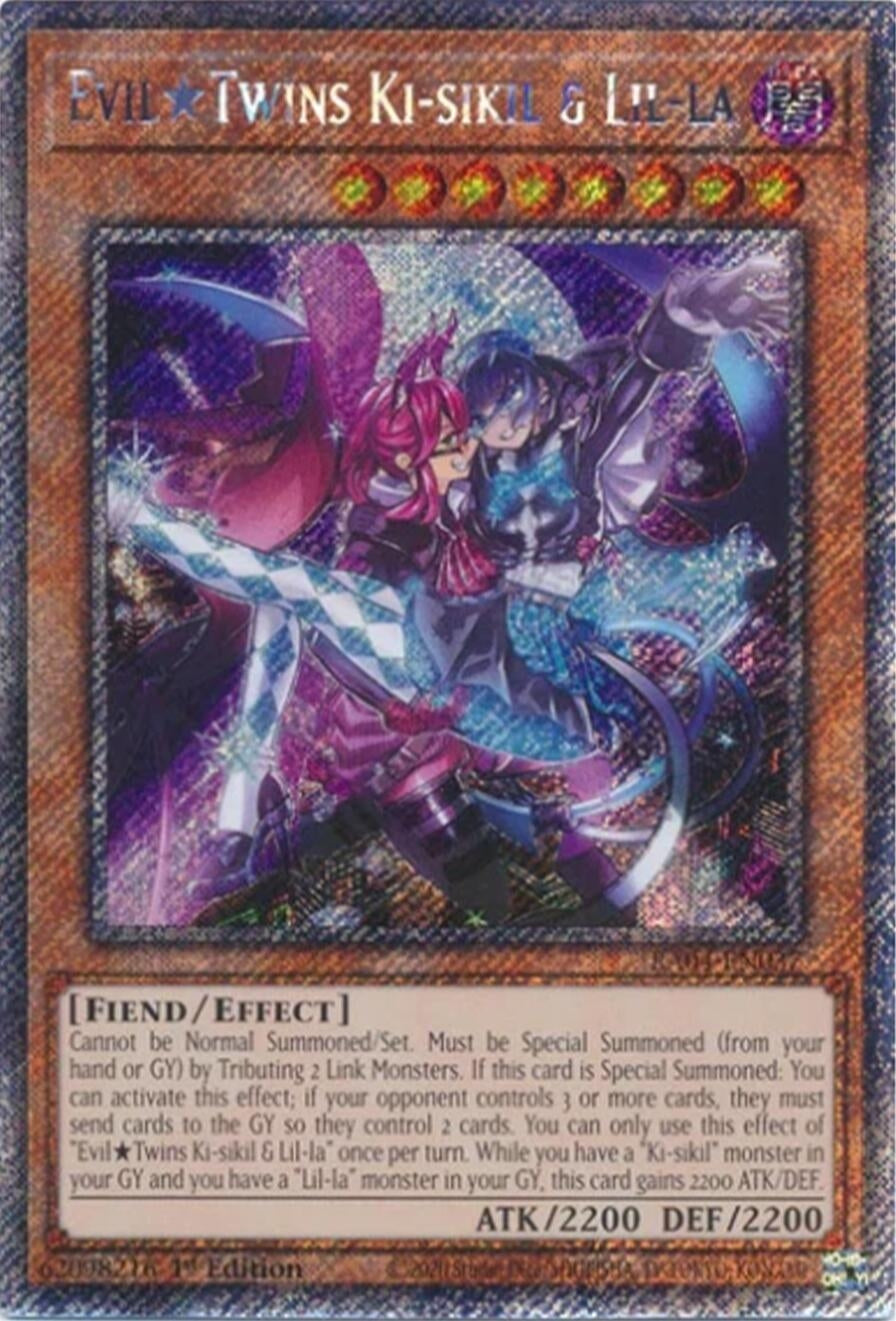 Image for EvilTwins Ki-sikil & Lil-la (Platinum Secret Rare) (Quarter Century Stampede) (RA04-EN037) - YuGiOh