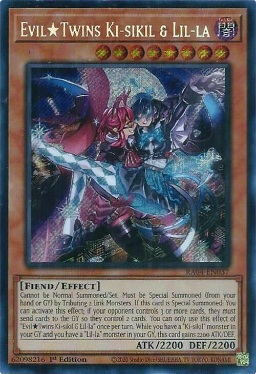 Image for EvilTwins Ki-sikil & Lil-la (Secret Rare) (Quarter Century Stampede) (RA04-EN037) - YuGiOh