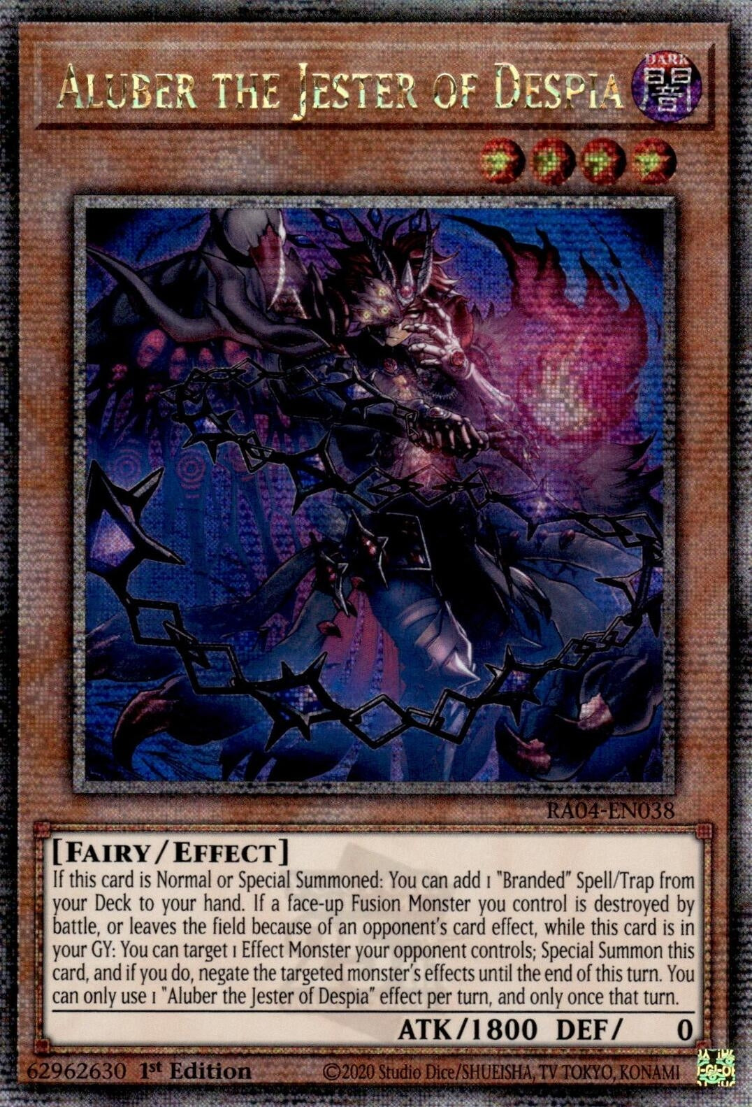 Image for Aluber the Jester of Despia (New Art) (Quarter Century Secret Rare) (Quarter Century Stampede) (RA04-EN038) - YuGiOh