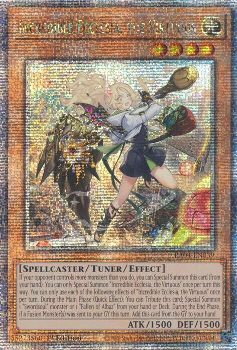 Image for Incredible Ecclesia, the Virtuous (New Art) (Quarter Century Secret Rare) (Quarter Century Stampede) (RA04-EN039) - YuGiOh
