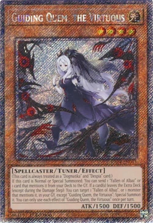 Image for Guiding Quem, the Virtuous (Platinum Secret Rare) (Quarter Century Stampede) (RA04-EN043) - YuGiOh