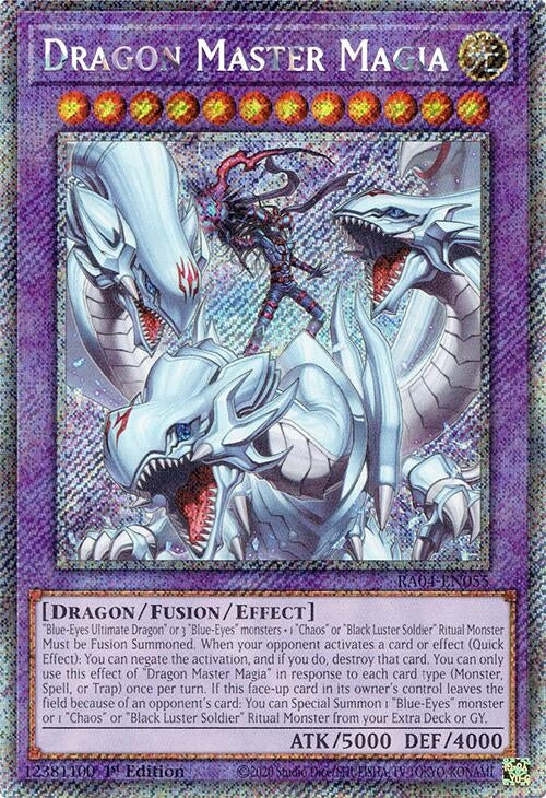 Image for Dragon Master Magia (Platinum Secret Rare) (Quarter Century Stampede) (RA04-EN055) - YuGiOh