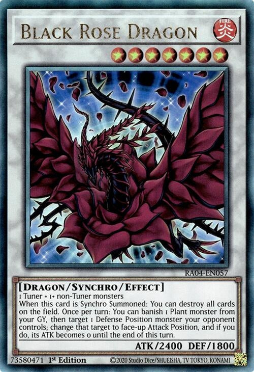 Image for Black Rose Dragon (PUR) (Quarter Century Stampede) (RA04-EN057) - YuGiOh