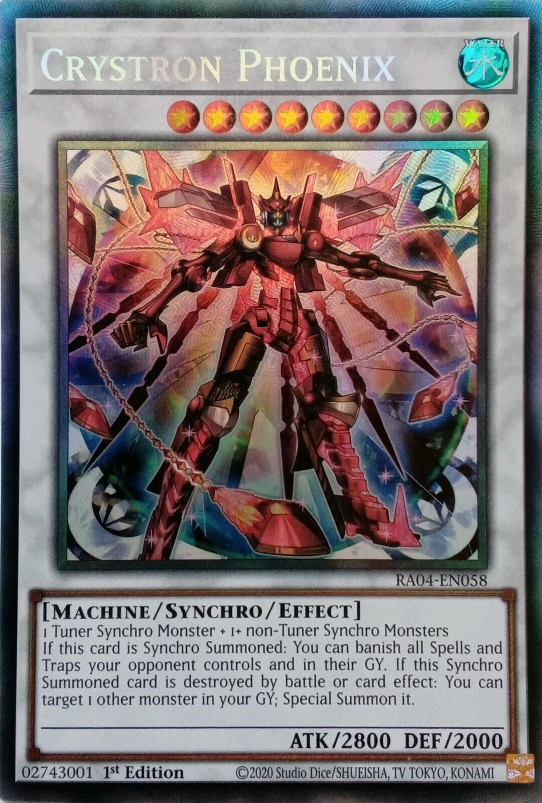 Image for Crystron Phoenix (PCR) (Quarter Century Stampede) (RA04-EN058) - YuGiOh
