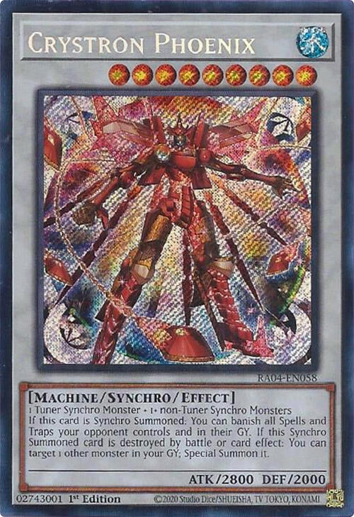 Image for Crystron Phoenix (Secret Rare) (Quarter Century Stampede) (RA04-EN058) - YuGiOh