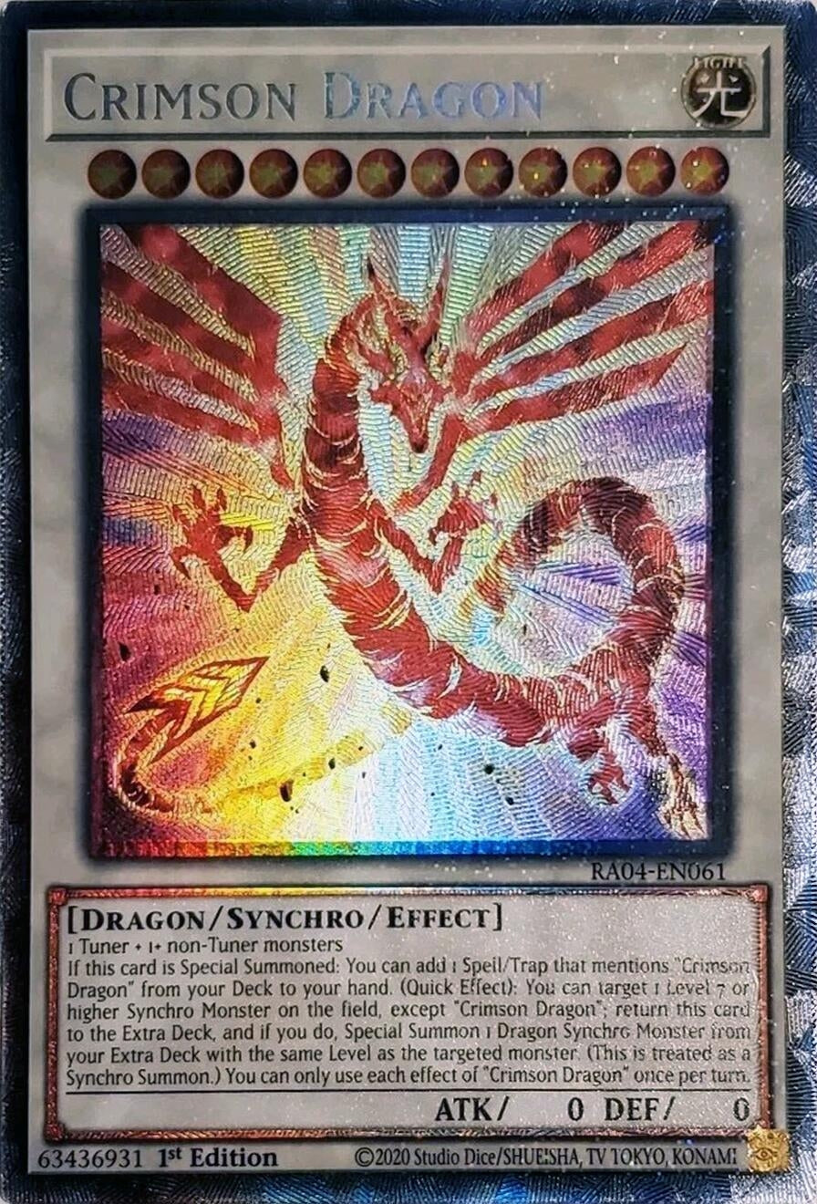 Image for Crimson Dragon (card) (PCR) (Quarter Century Stampede) (RA04-EN061) - YuGiOh
