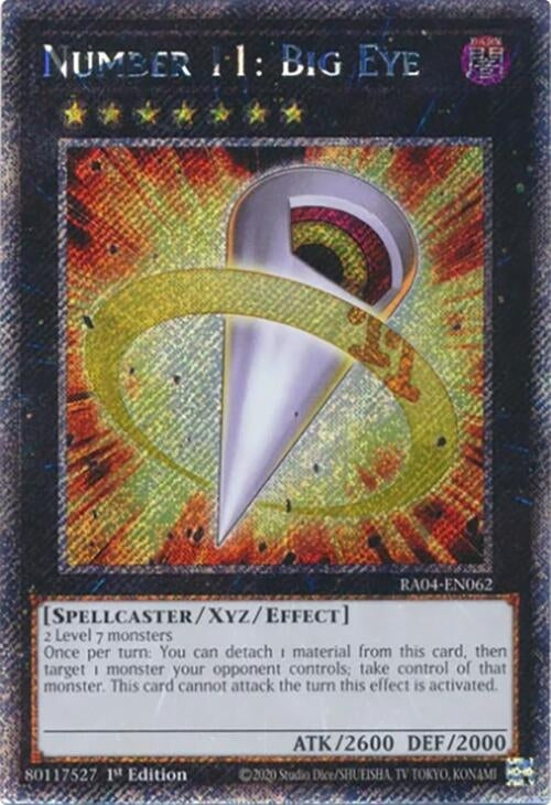 Image for Number 11: Big Eye (Platinum Secret Rare) (Quarter Century Stampede) (RA04-EN062) - YuGiOh