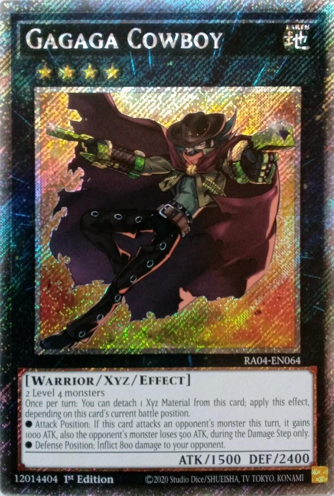 Image for Gagaga Cowboy (Platinum Secret Rare) (Quarter Century Stampede) (RA04-EN064) - YuGiOh