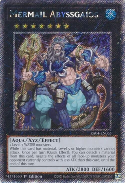 Image for Mermail Abyssgaios (Platinum Secret Rare) (Quarter Century Stampede) (RA04-EN065) - YuGiOh