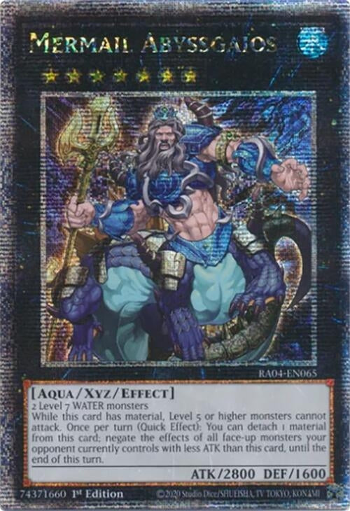 Image for Mermail Abyssgaios (Quarter Century Secret Rare) (Quarter Century Stampede) (RA04-EN065) - YuGiOh
