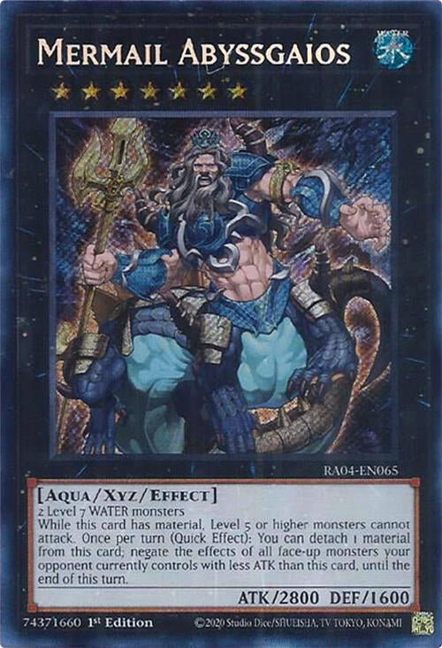 Image for Mermail Abyssgaios (Secret Rare) (Quarter Century Stampede) (RA04-EN065) - YuGiOh