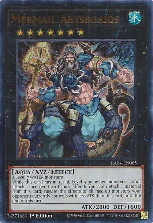 Image for Mermail Abyssgaios (UR) (Quarter Century Stampede) (RA04-EN065) - YuGiOh