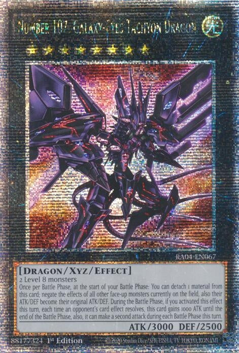 Image for Number 107: Galaxy-Eyes Tachyon Dragon (Quarter Century Secret Rare) (Quarter Century Stampede) (RA04-EN067) - YuGiOh