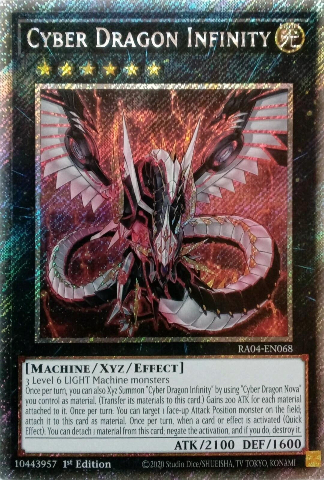 Image for Cyber Dragon Infinity (Platinum Secret Rare) (Quarter Century Stampede) (RA04-EN068) - YuGiOh