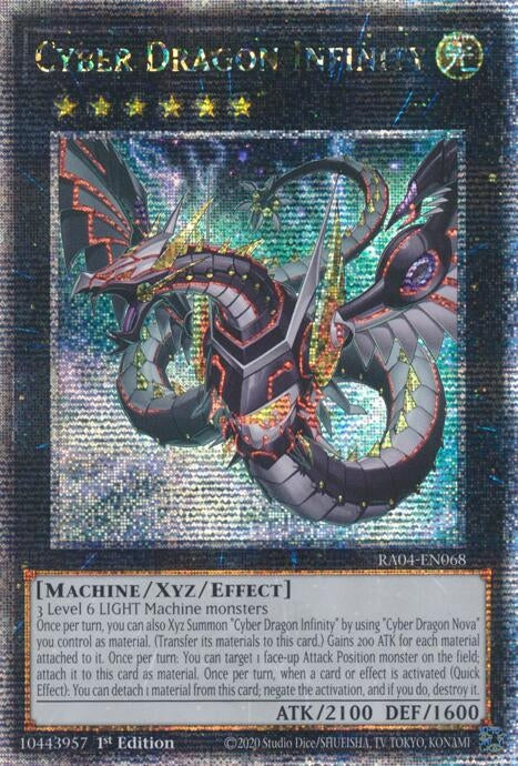 Image for Cyber Dragon Infinity (Alternate Art) (Quarter Century Secret Rare) (Quarter Century Stampede) (RA04-EN068) - YuGiOh