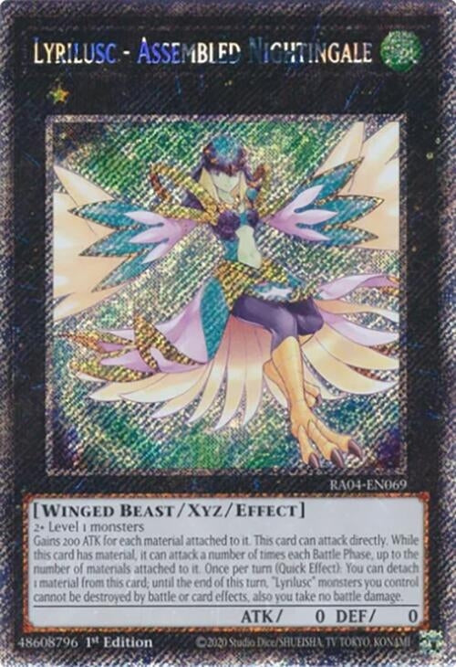 Image for Lyrilusc - Assembled Nightingale (Platinum Secret Rare) (Quarter Century Stampede) (RA04-EN069) - YuGiOh