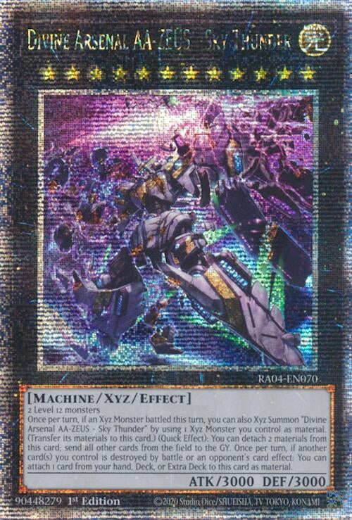 Image for Divine Arsenal AA-ZEUS - Sky Thunder (New Art) (Quarter Century Secret Rare) (Quarter Century Stampede) (RA04-EN070) - YuGiOh