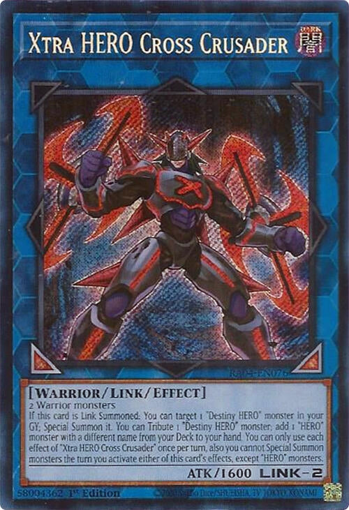 Image for Xtra HERO Cross Crusader (Secret Rare) (Quarter Century Stampede) (RA04-EN076) - YuGiOh