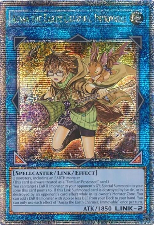 Image for Aussa the Earth Charmer, Immovable (Quarter Century Secret Rare) (Quarter Century Stampede) (RA04-EN078) - YuGiOh