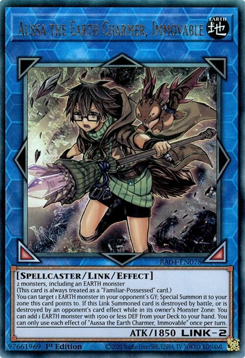 Image for Aussa the Earth Charmer, Immovable (PUR) (Quarter Century Stampede) (RA04-EN078) - YuGiOh