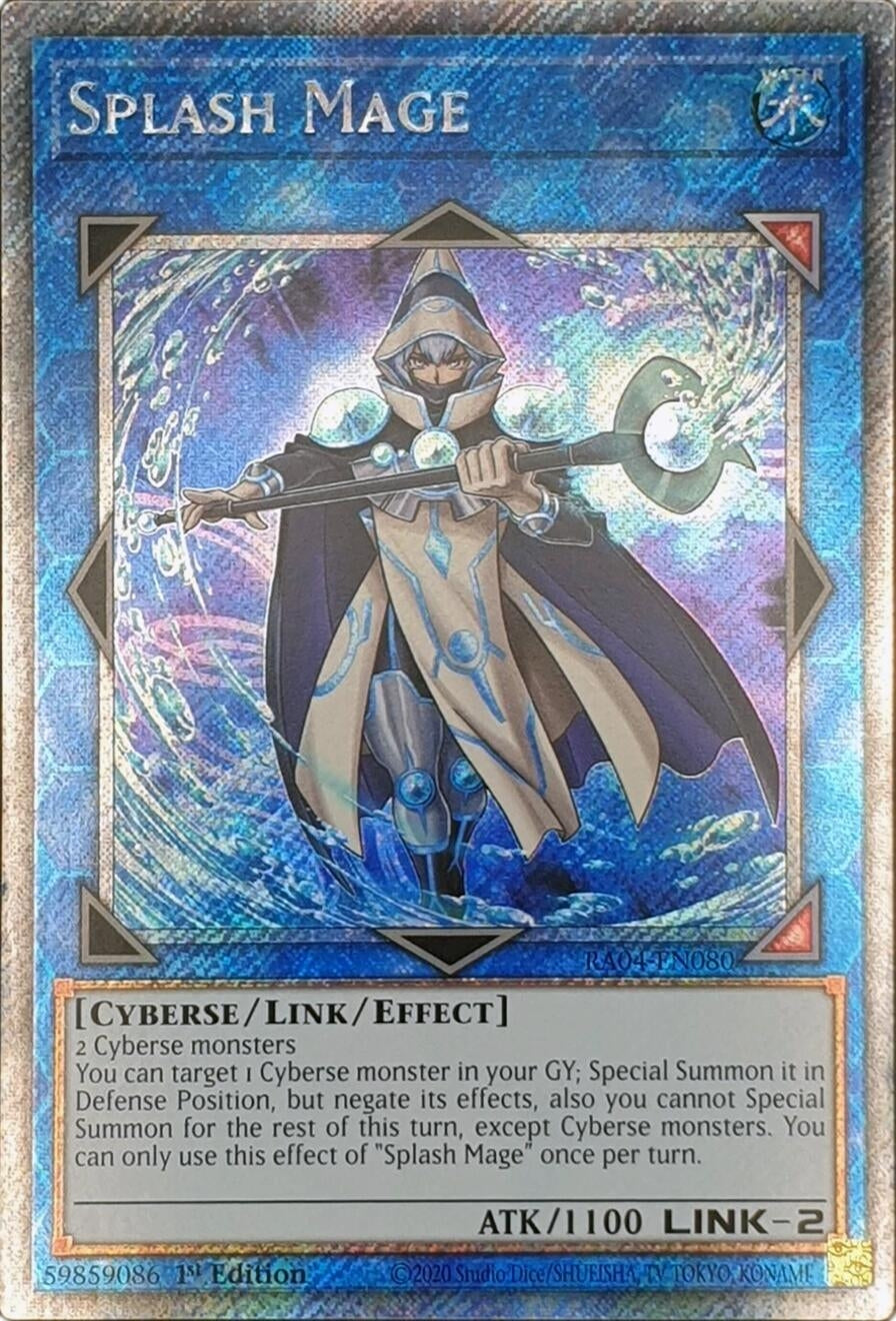 Image for Splash Mage (Platinum Secret Rare) (Quarter Century Stampede) (RA04-EN080) - YuGiOh