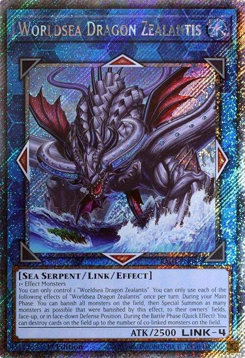 Image for Worldsea Dragon Zealantis (Platinum Secret Rare) (Quarter Century Stampede) (RA04-EN082) - YuGiOh