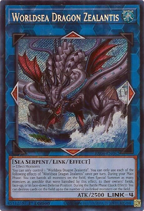 Image for Worldsea Dragon Zealantis (Secret Rare) (Quarter Century Stampede) (RA04-EN082) - YuGiOh