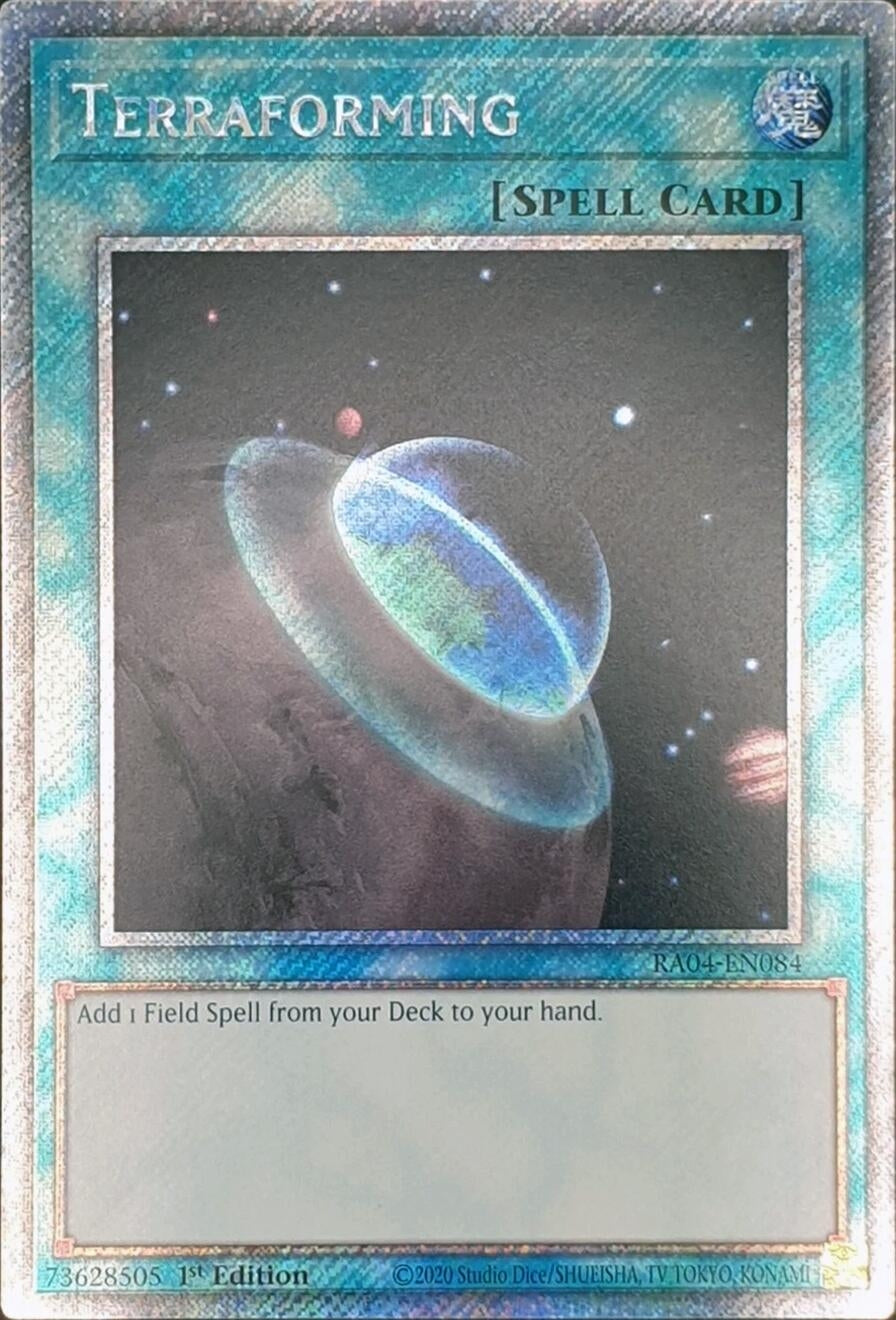 Image for Terraforming (Platinum Secret Rare) (Quarter Century Stampede) (RA04-EN084) - YuGiOh